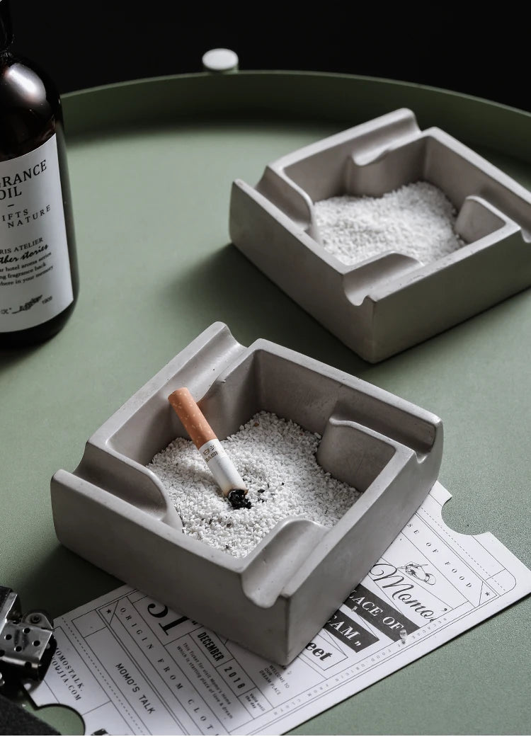 Concrete Block Ashtray