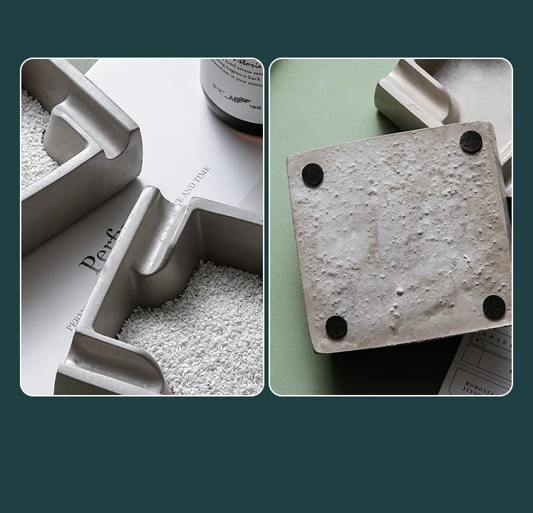 Concrete Block Ashtray