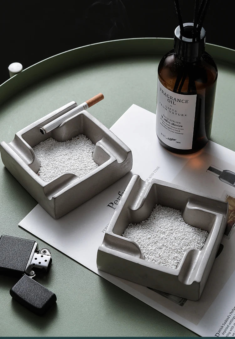 Concrete Block Ashtray