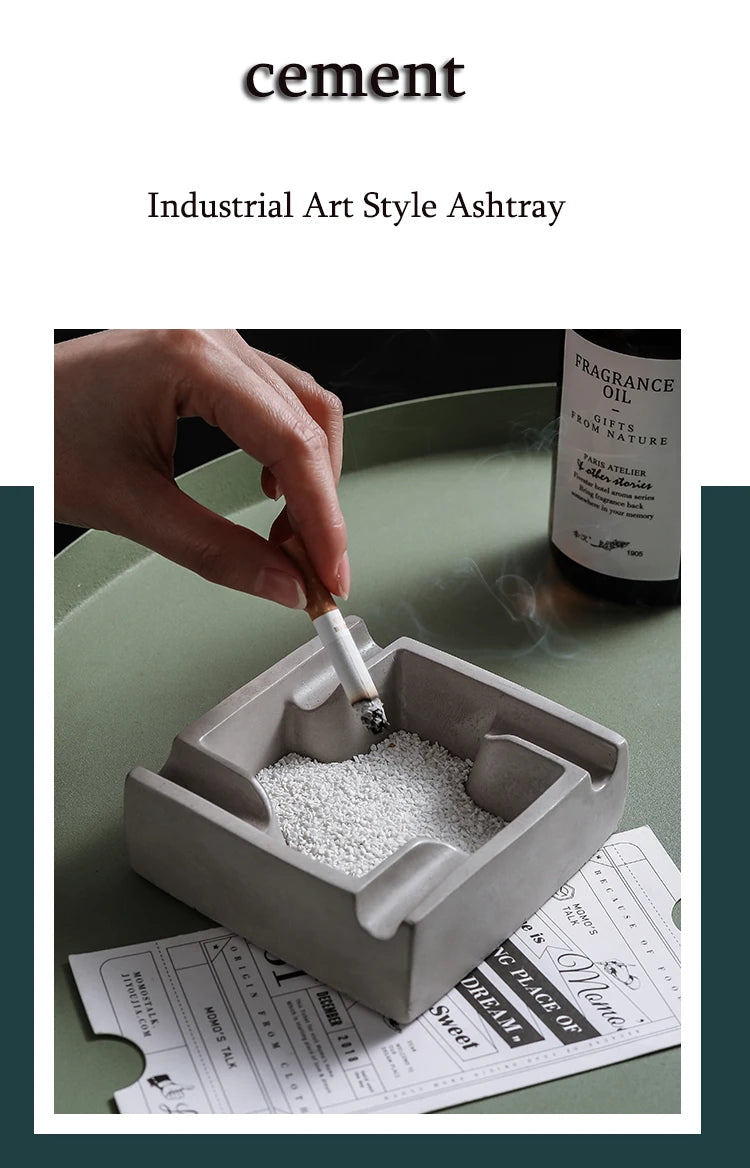 Concrete Block Ashtray