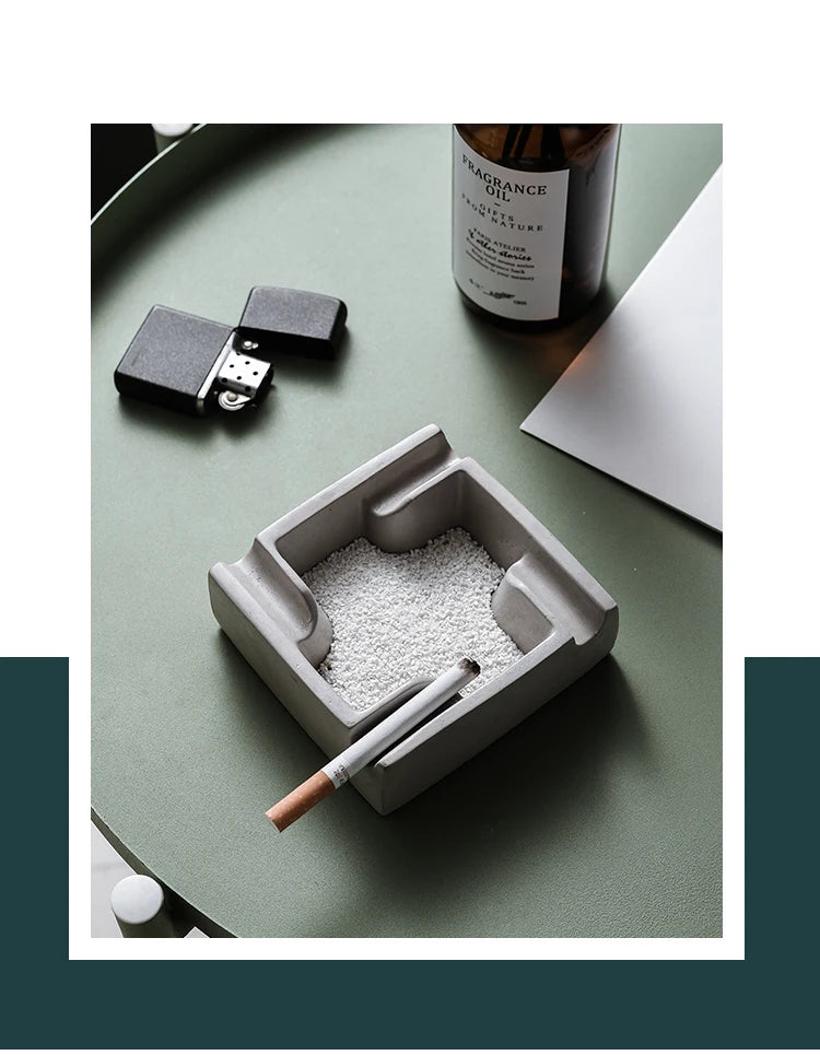 Concrete Block Ashtray