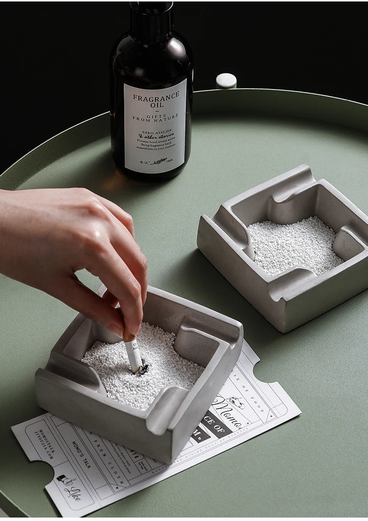 Concrete Block Ashtray