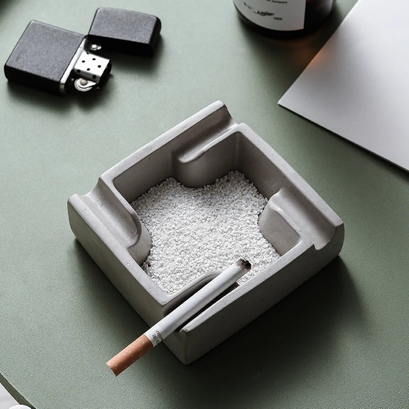 Concrete Block Ashtray