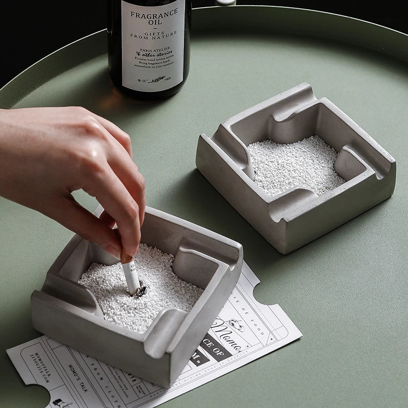 Concrete Block Ashtray